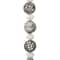 Vintage Shimmer White &#x26; Silver Metal Round Beads by Bead Landing&#x2122;